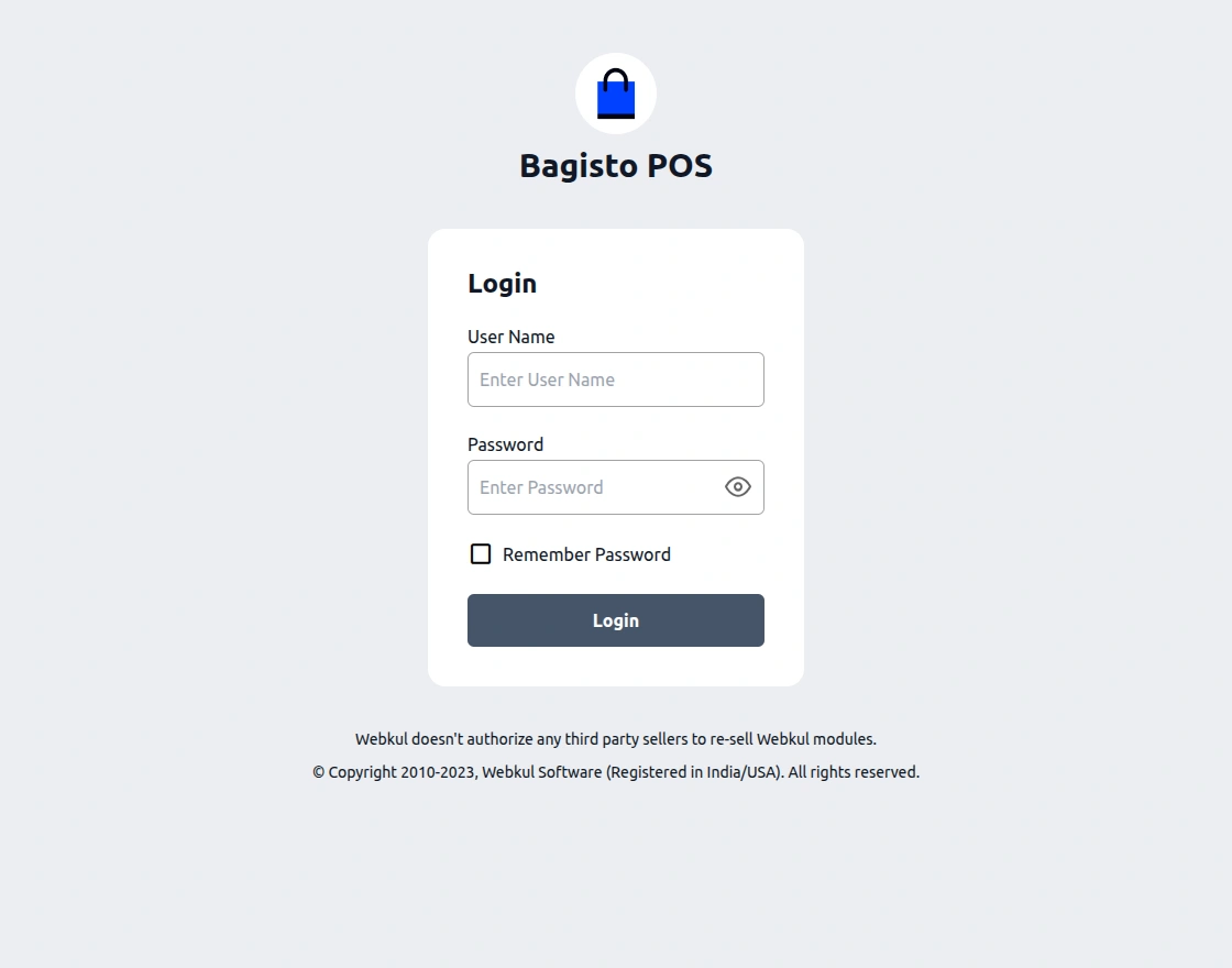 Restaurant-pos-login-panel