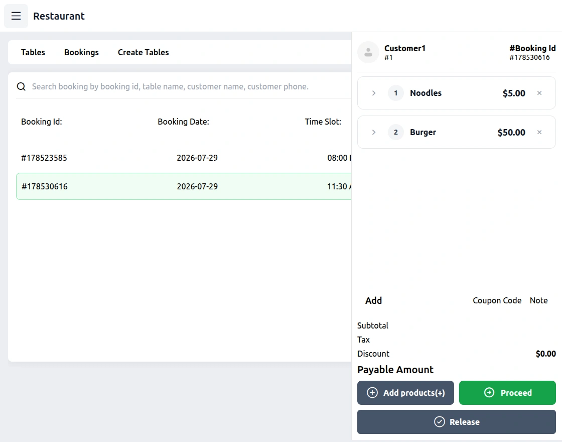 table-booking-checkout