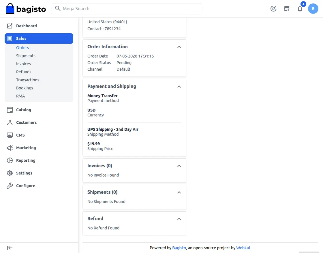 Laravel eCommerce UPS Shipping