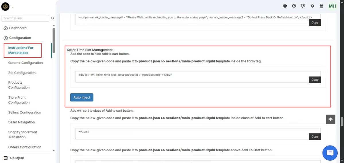 instruction for marketplace