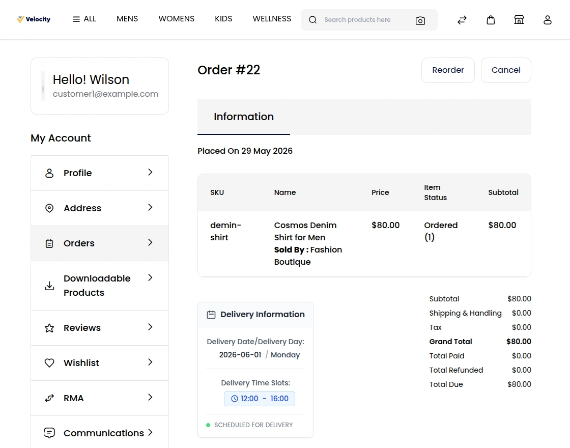order view