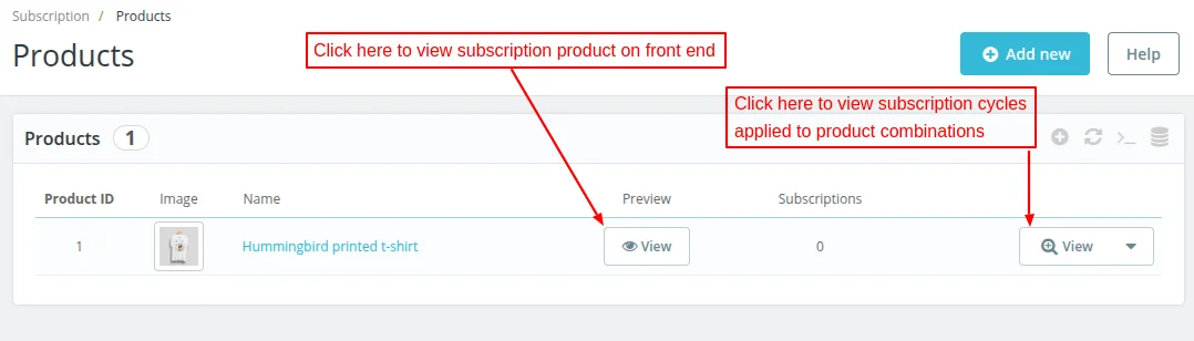 subscription products