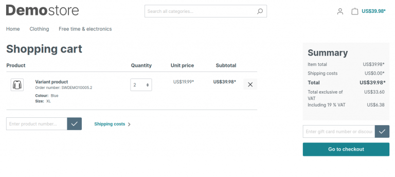 How to Configure Shopping Cart Setting in Shopware 6?