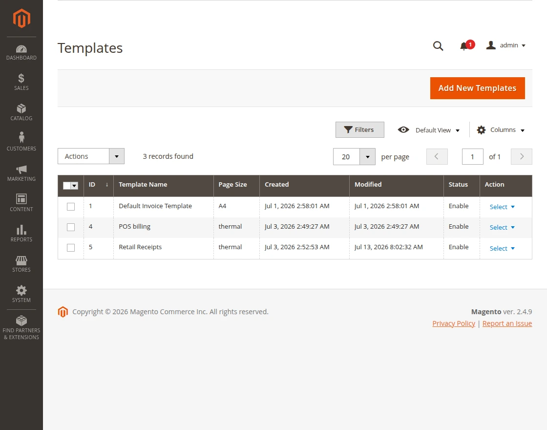 template-listing