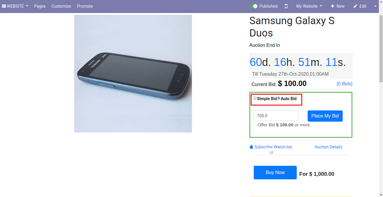 Bidding Types