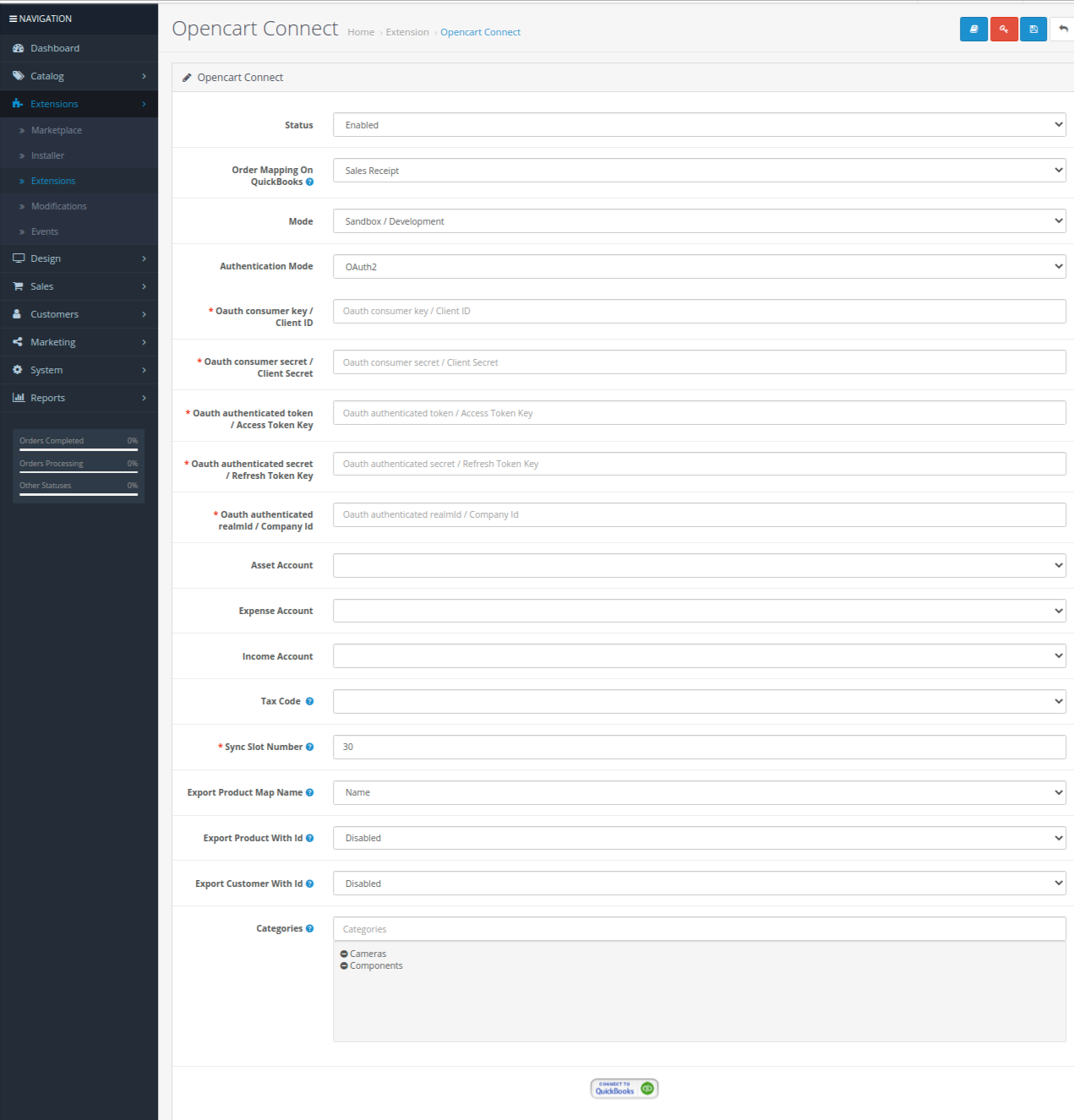 OpenCart Connect | Merchant QuickBooks Online Accounting Software
