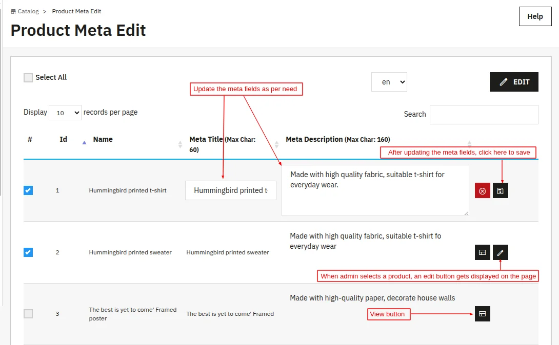 Details List View for Prestashop 9 and above