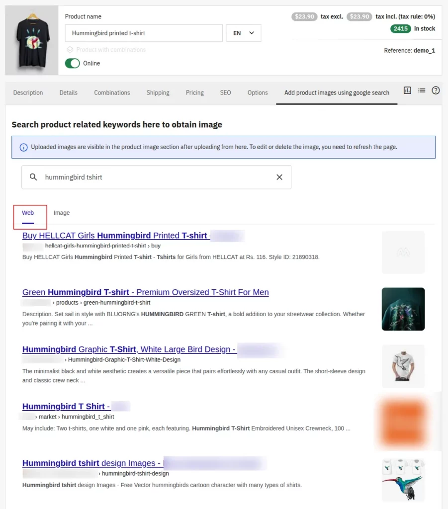 Web Search results
