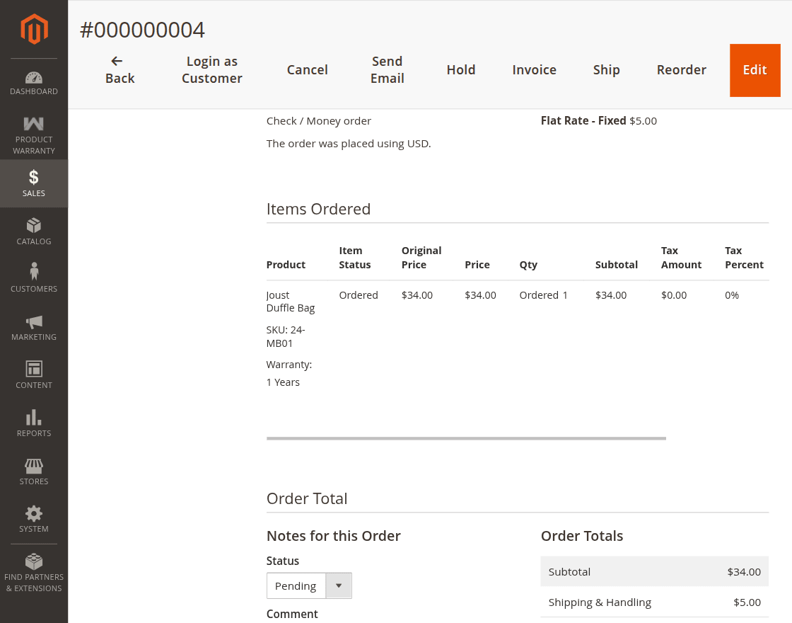webkul-magento2-warranty-management-admin-end-view-order-with-warranty