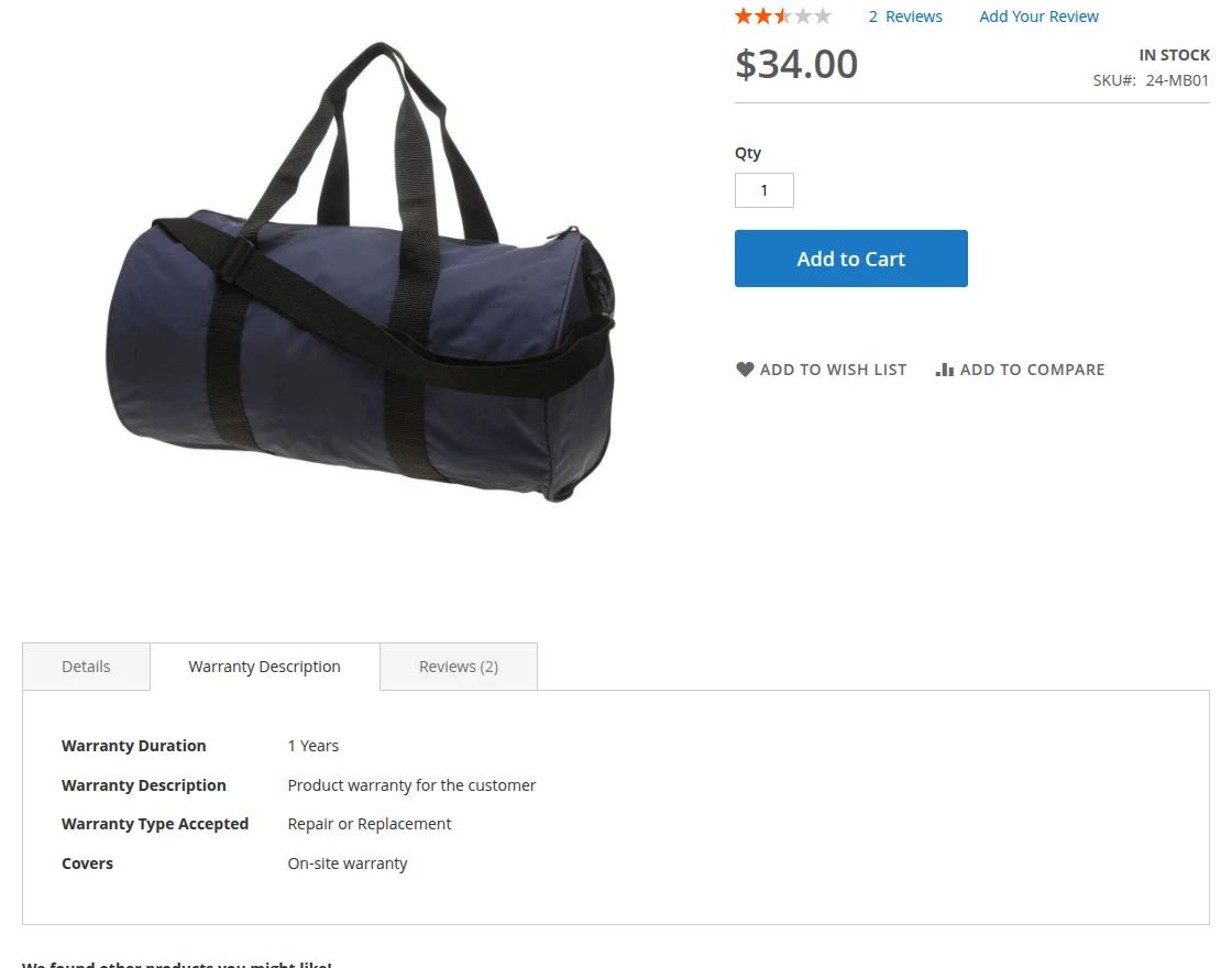 webkul-magento2-warranty-management-warranty-details-on-product-page