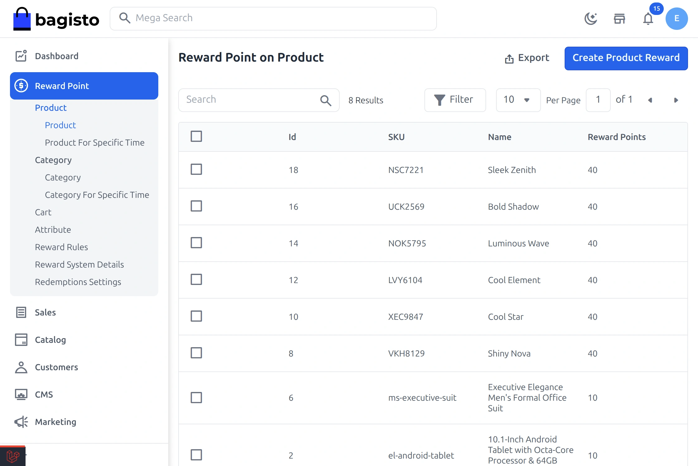 Reward on Product
