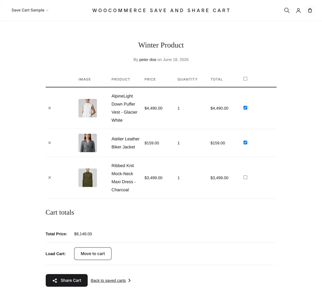 select-from-save-cart