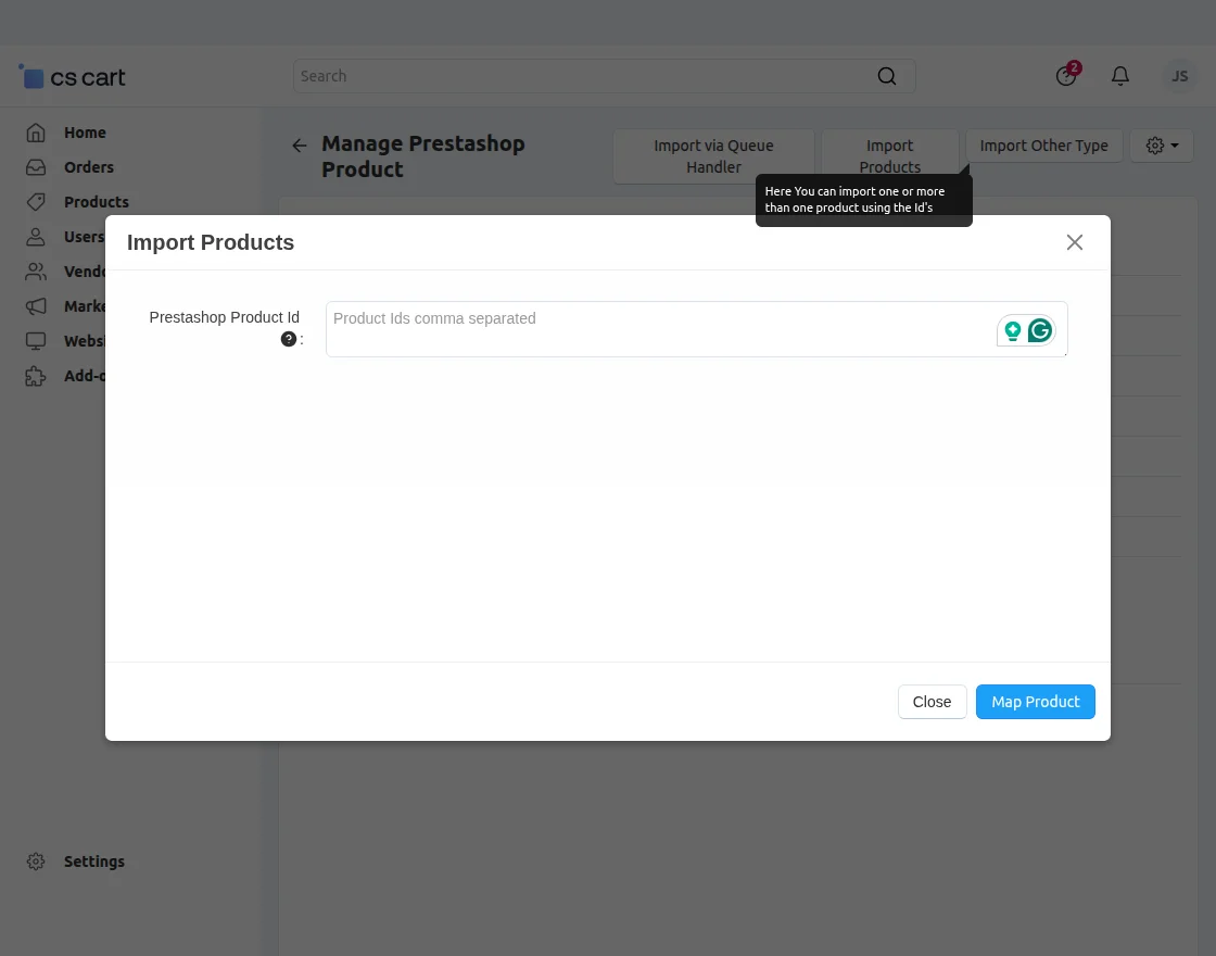 import product by id