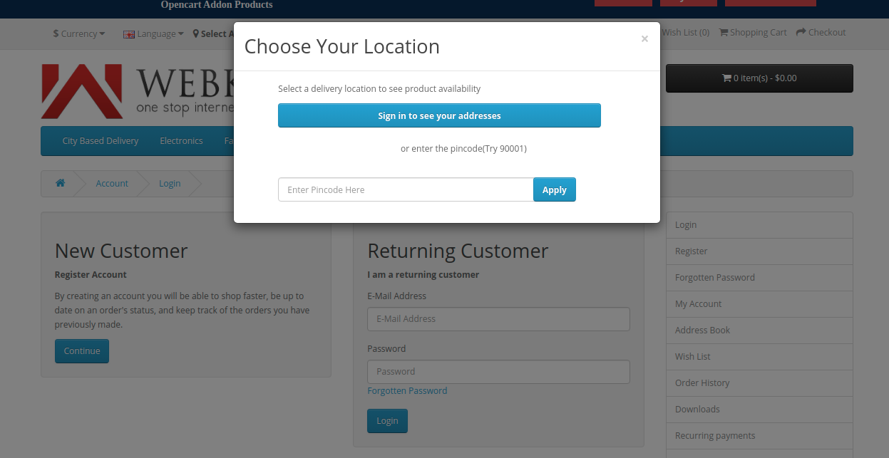 City Based Delivery System for OpenCart | Local Delivery System