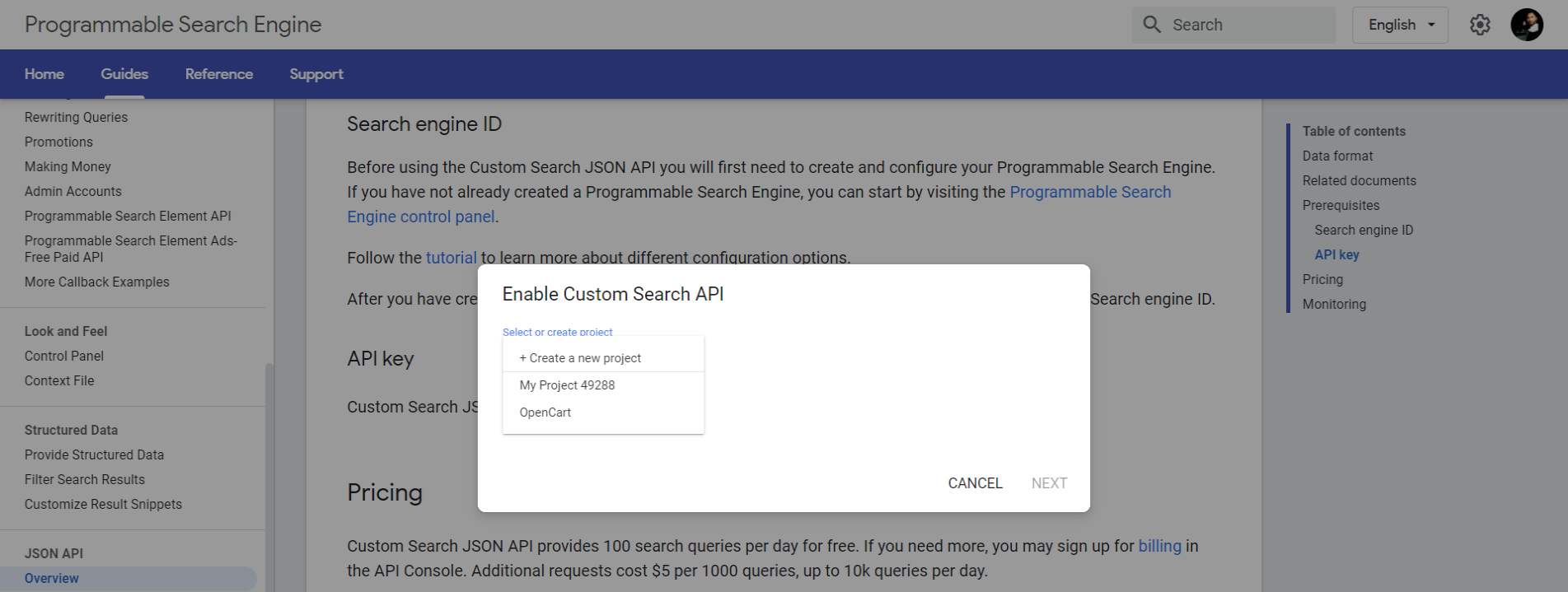 User guide for Opencart Google Custom Search