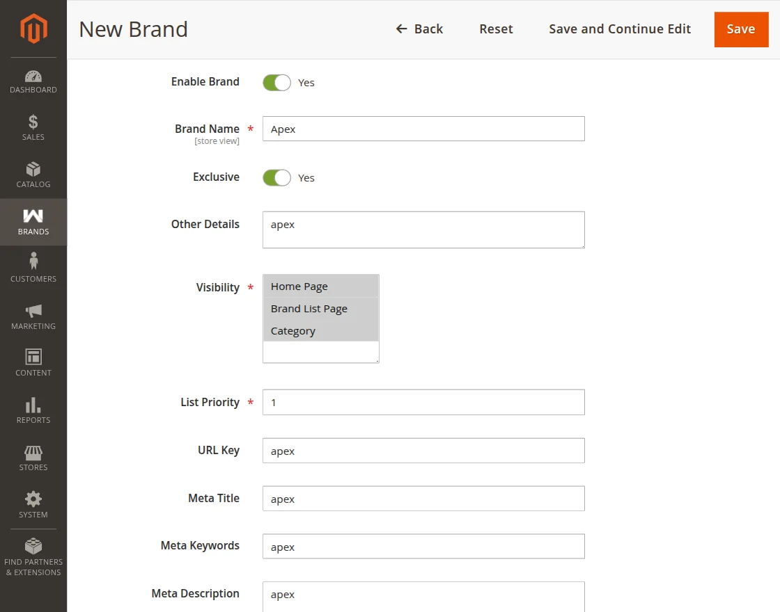 Create Brand