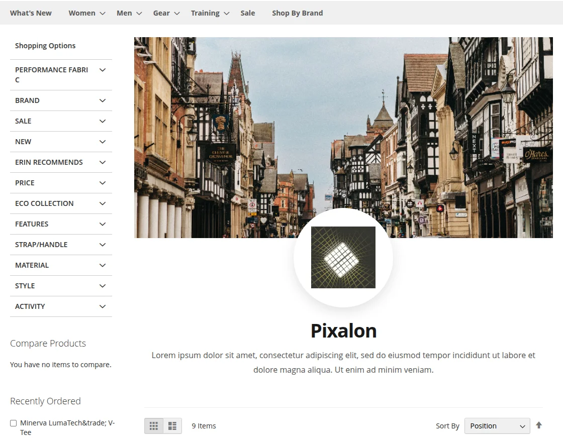 frontend brand shop