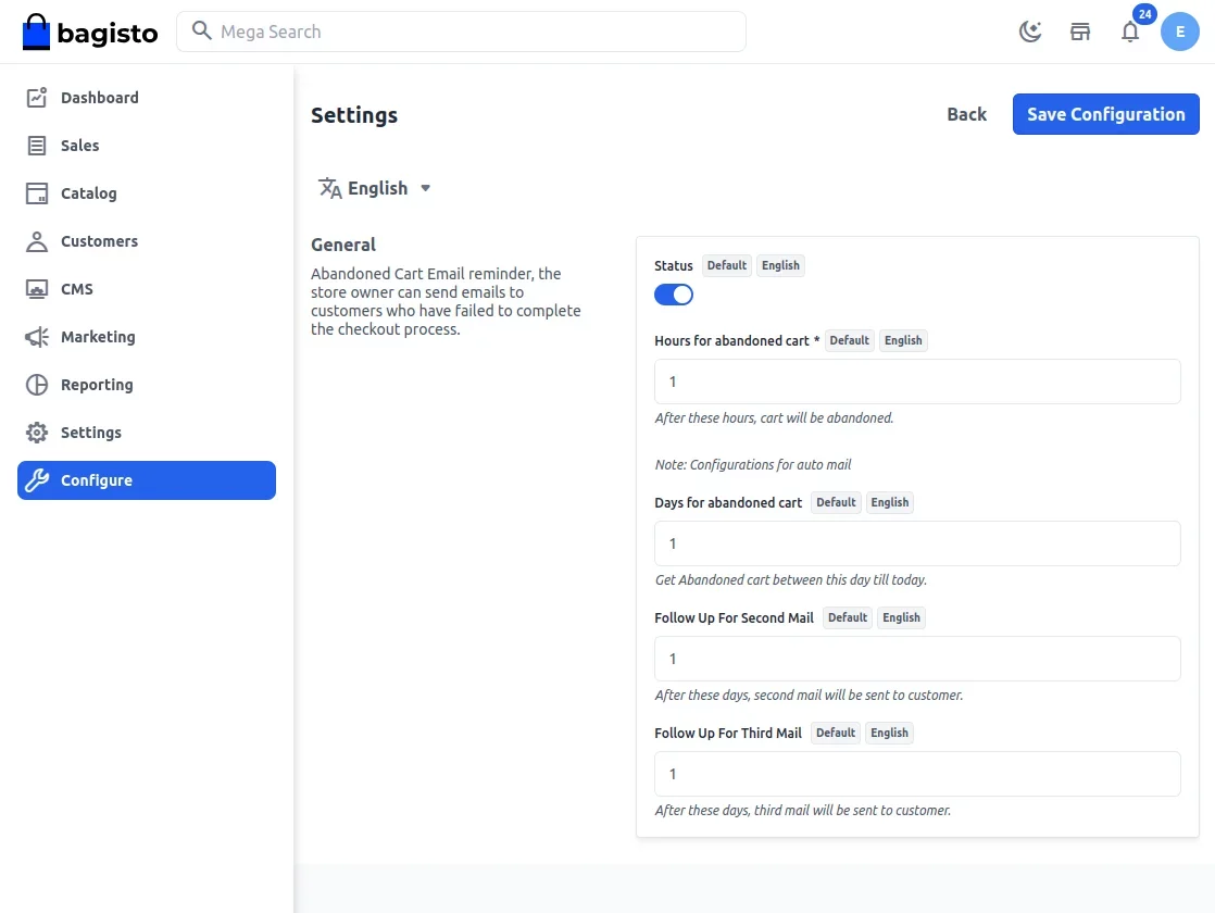 configuration setting