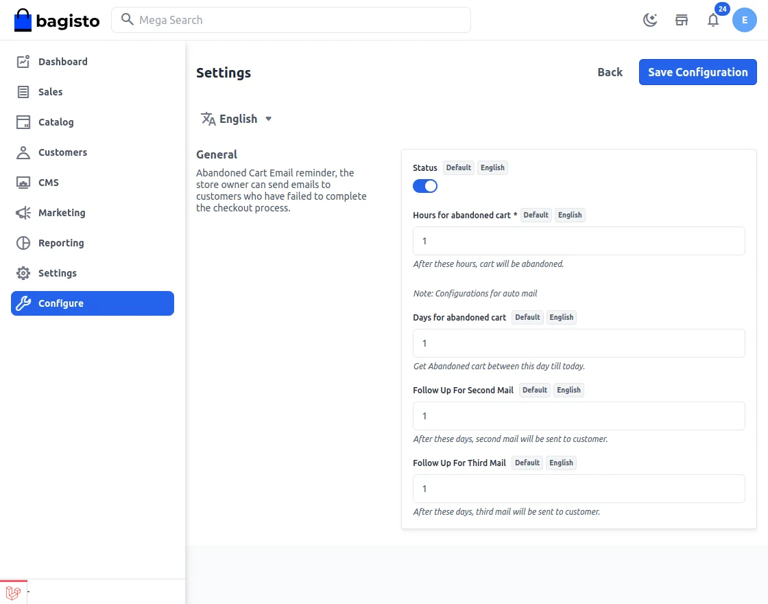 configuration setting