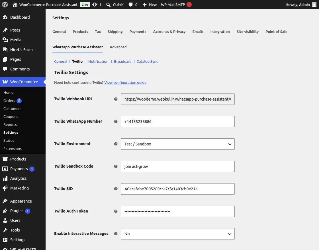 twilio-configuration