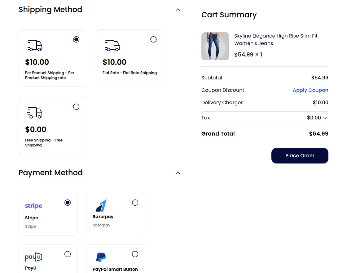 per product shipping