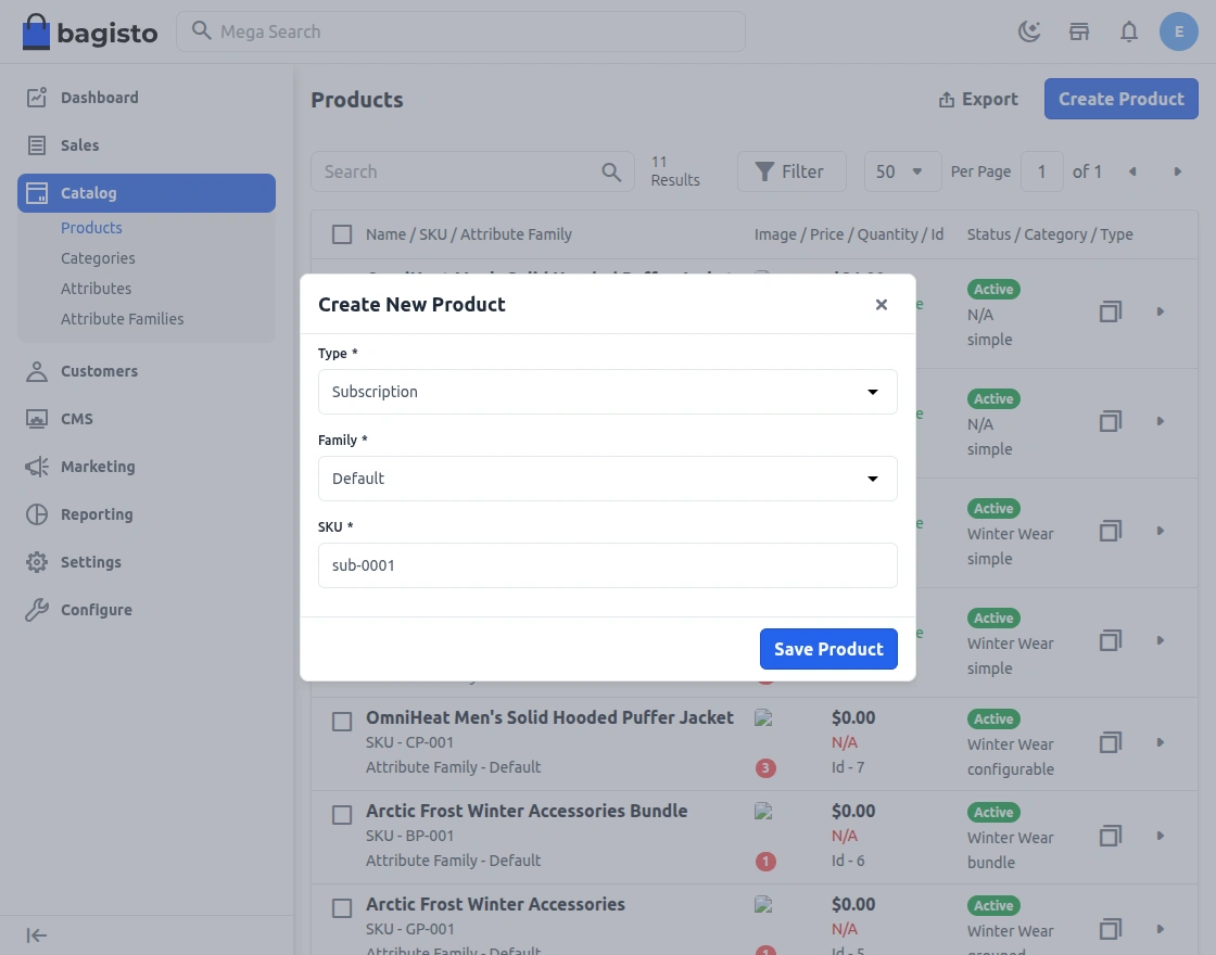 Subscription Type Product