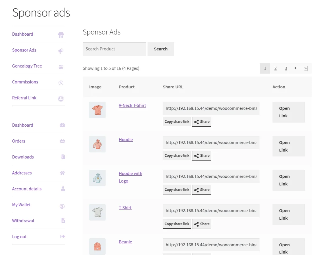 sponsor advertisements