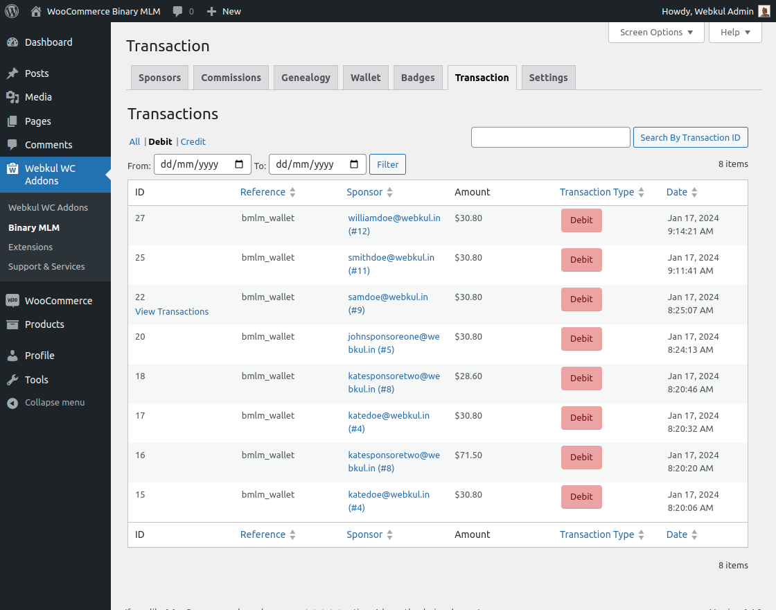 wpdemo.webkul.com_woocommerce-binary-multi-level-marketing-103-80-65-178_wp-admin_admin.php_pagebmlm_sponsorstabbmlm_transactionsectiondebitstore-screenshots
