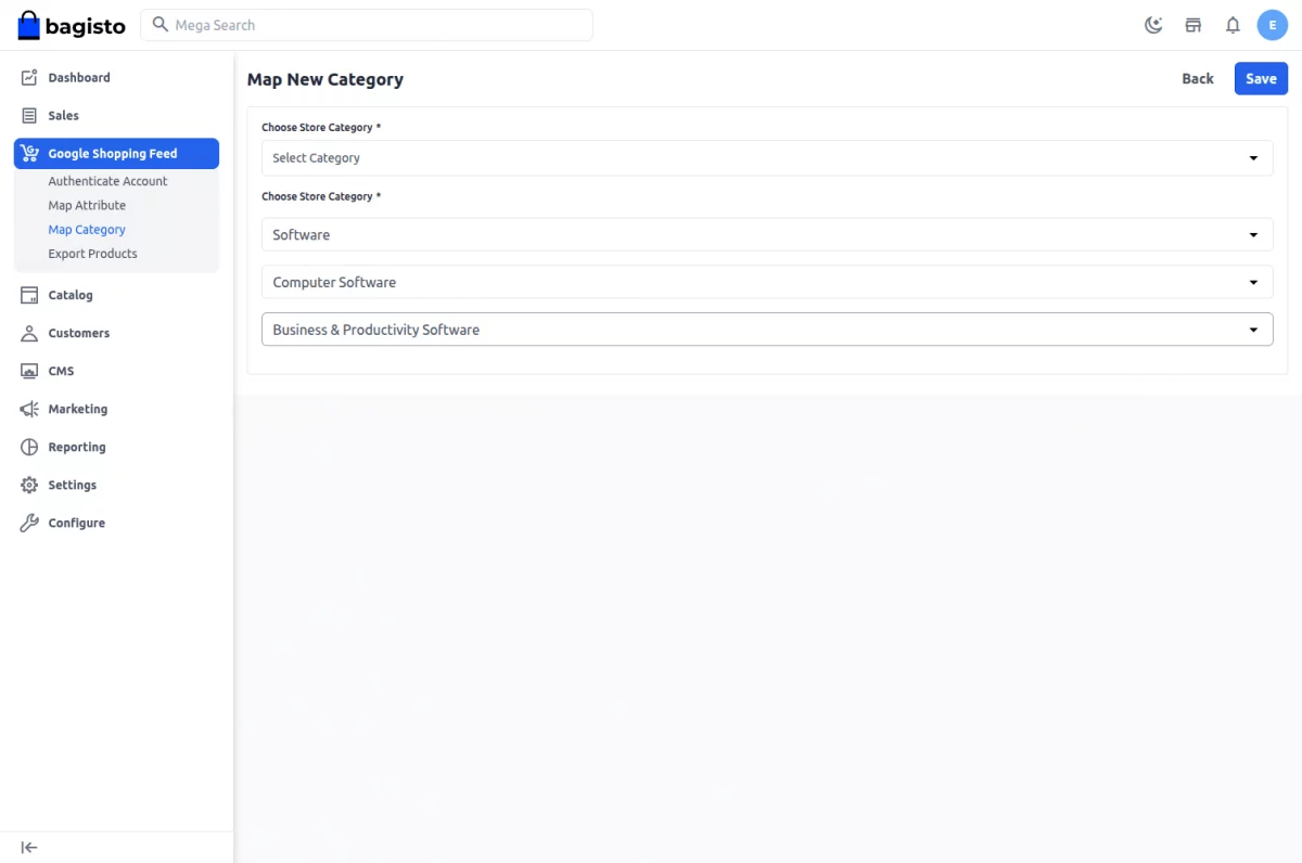 Bagisto Google Shopping Feed