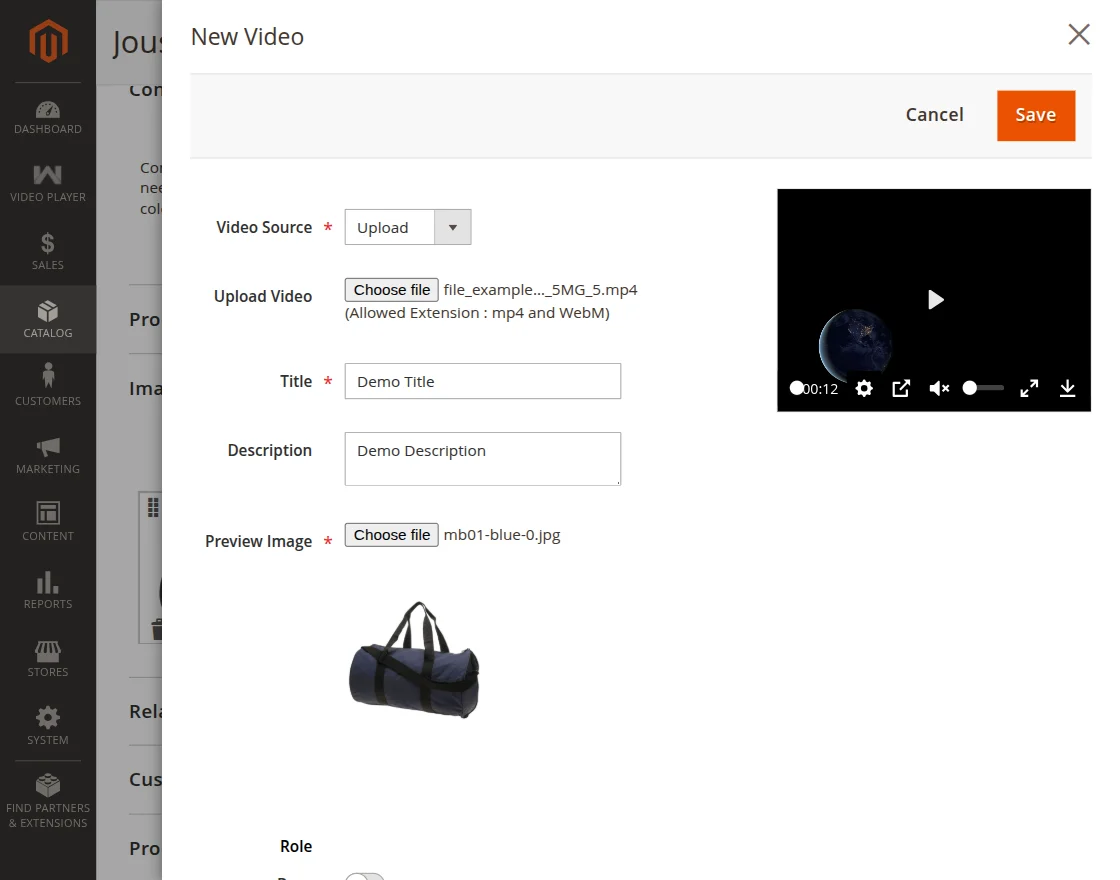 Add Video-Product Video for Magento 2