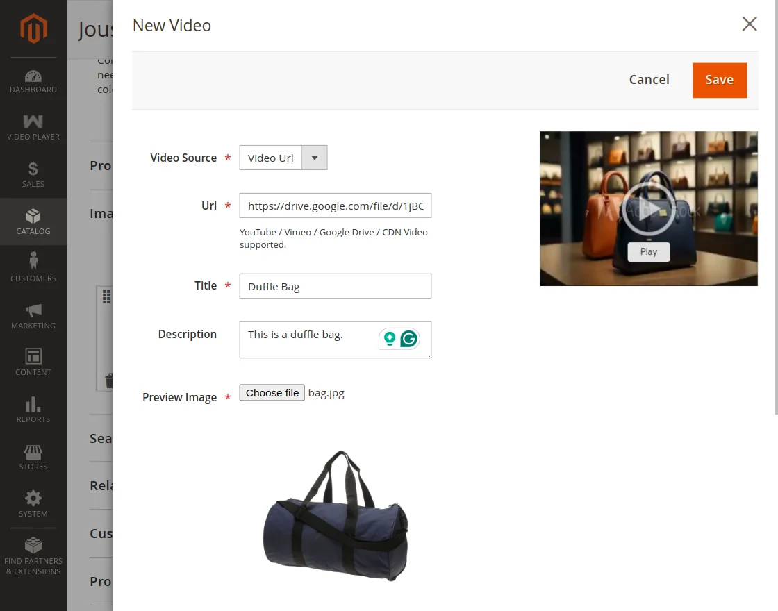magento2-video-player-add-google-drive-video-link