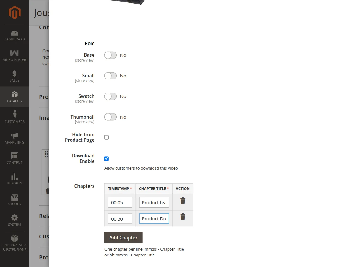 Add Video-Product Video for Magento 2