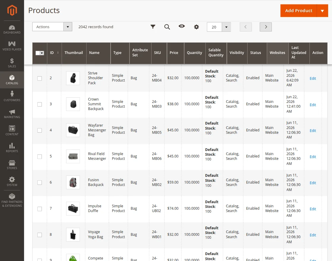 Product page