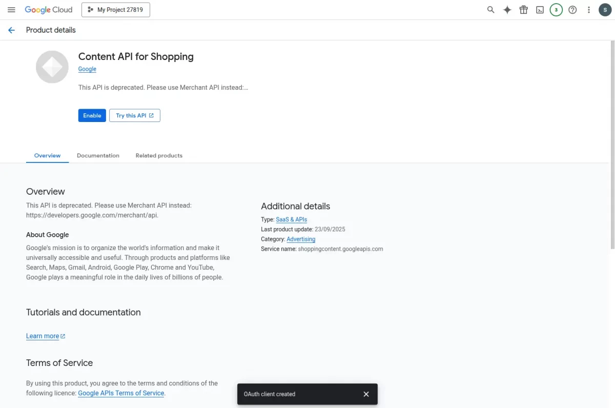 Bagisto Google Shopping Feed