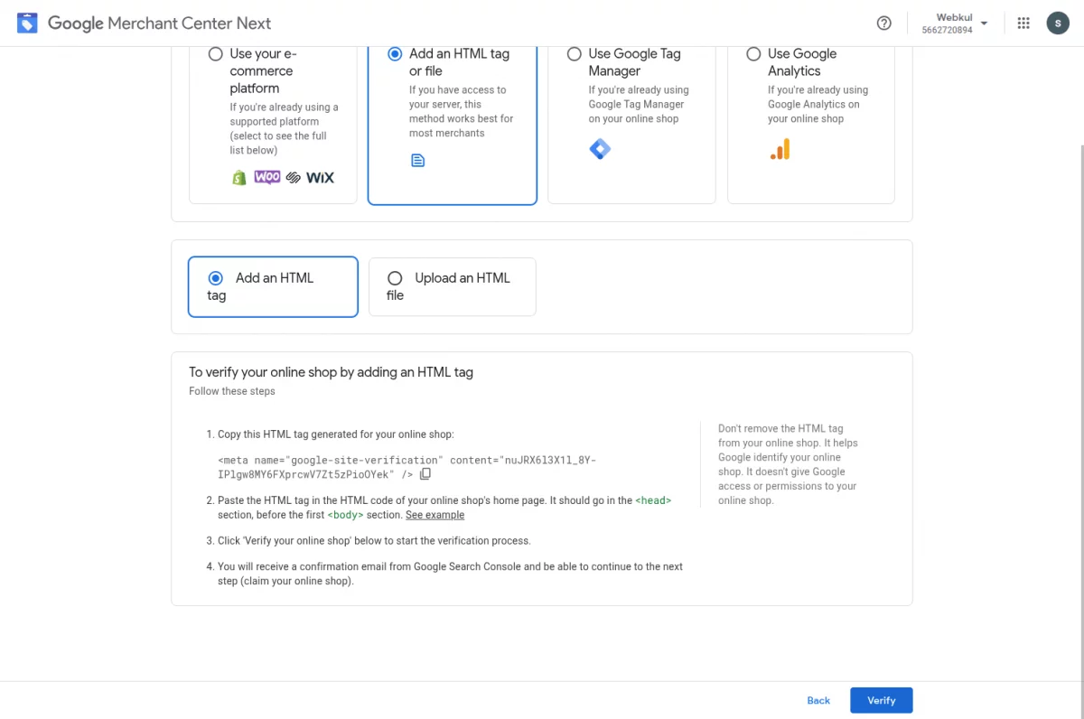 Bagisto Google Shopping Feed
