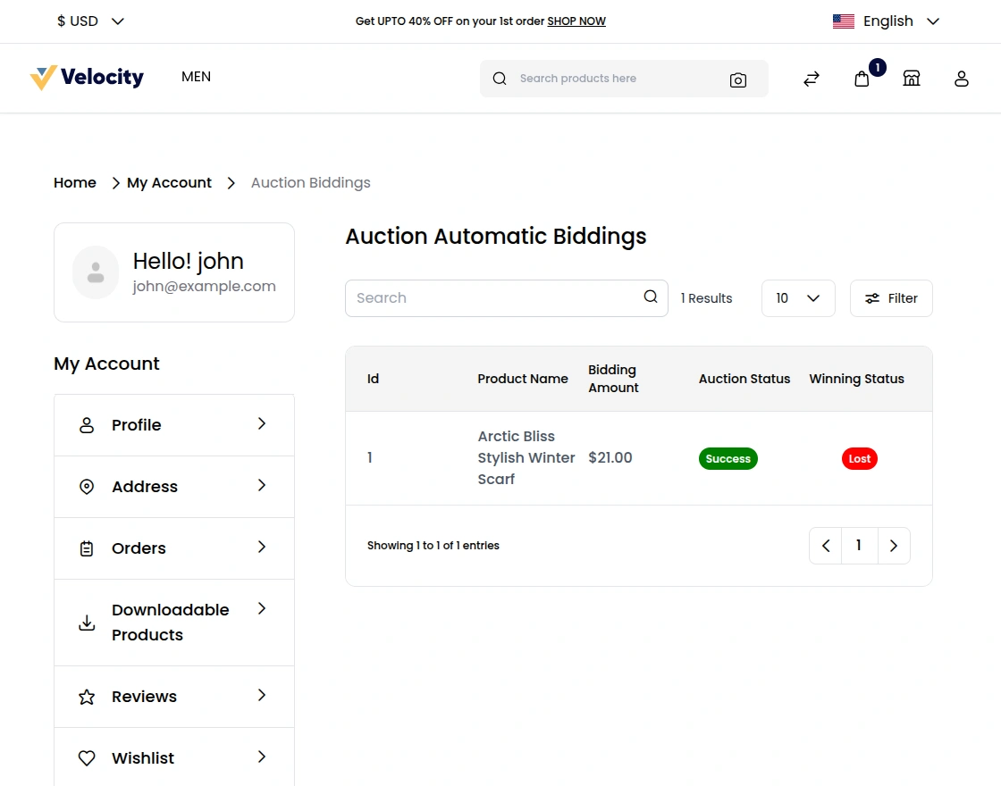 Laravel eCommerce Multi Vendor Auction Auto