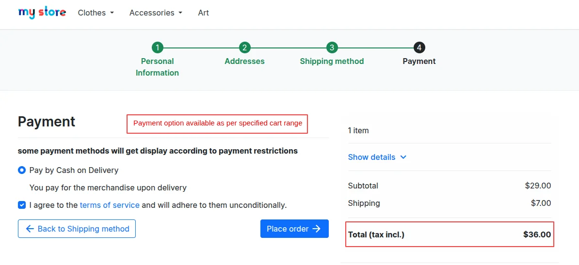 Available Payment Options