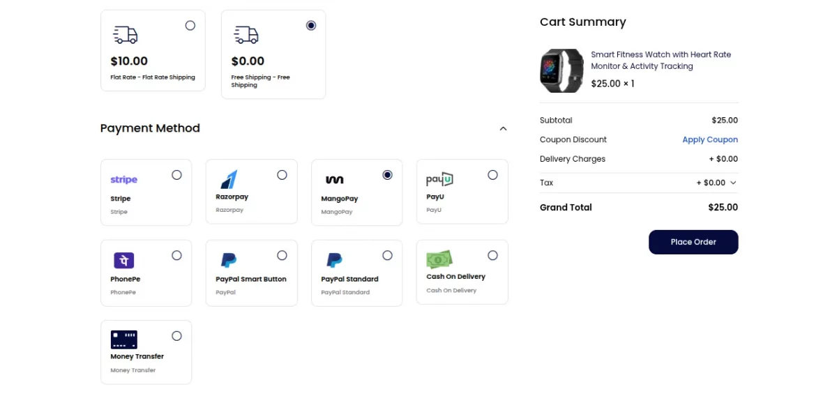 MangoPay Checkout Page