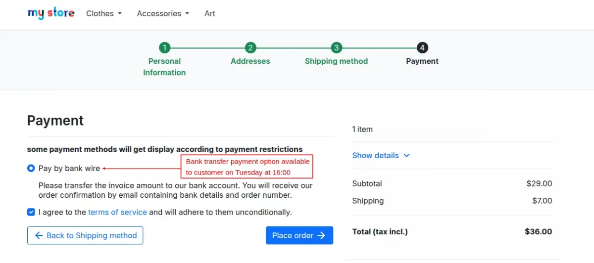 Available Payment Options