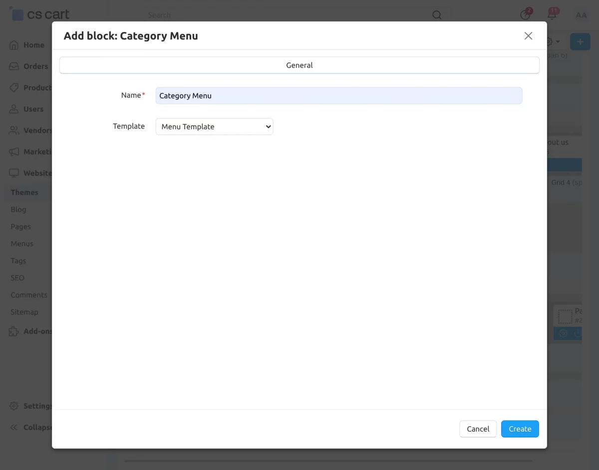 configure the block