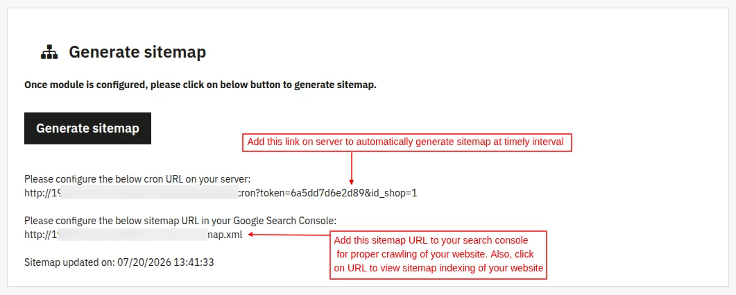 View Sitemap indexing