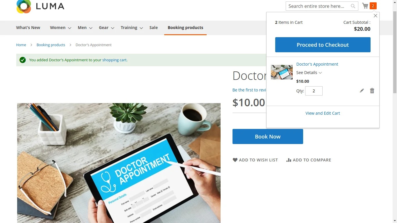 booking and reservation