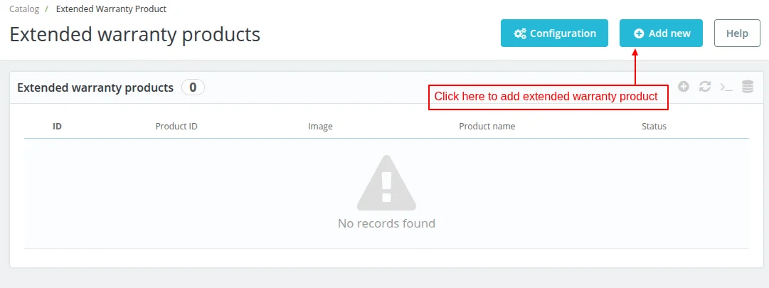 Add extended warranty products