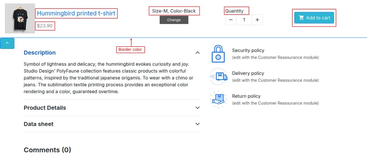 Sticky add to cart bar customization