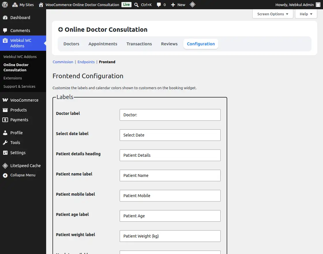 frontend-setting