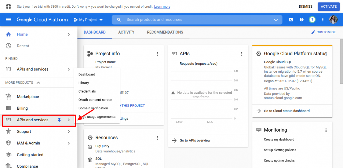 Home-&ndash;-My-Project-&ndash;-Google-Cloud-Platform