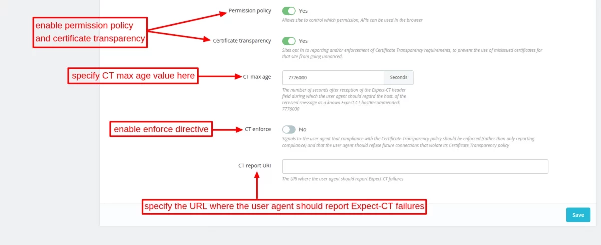module configuration