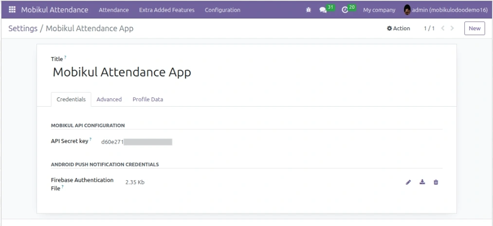 Mobikul Credentials
