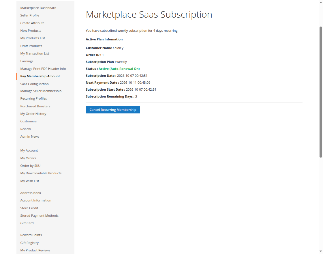 subscription view