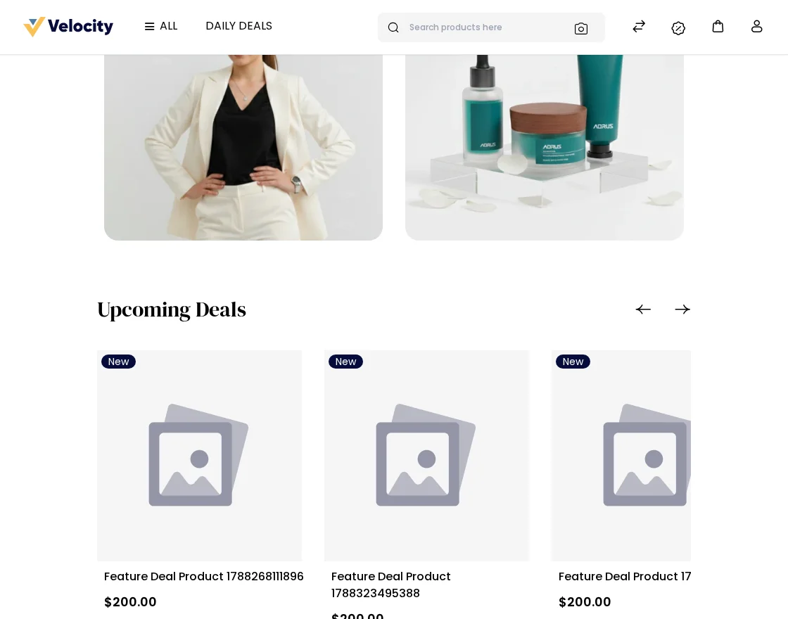 Upcoming deals carousel with the Notify Me option